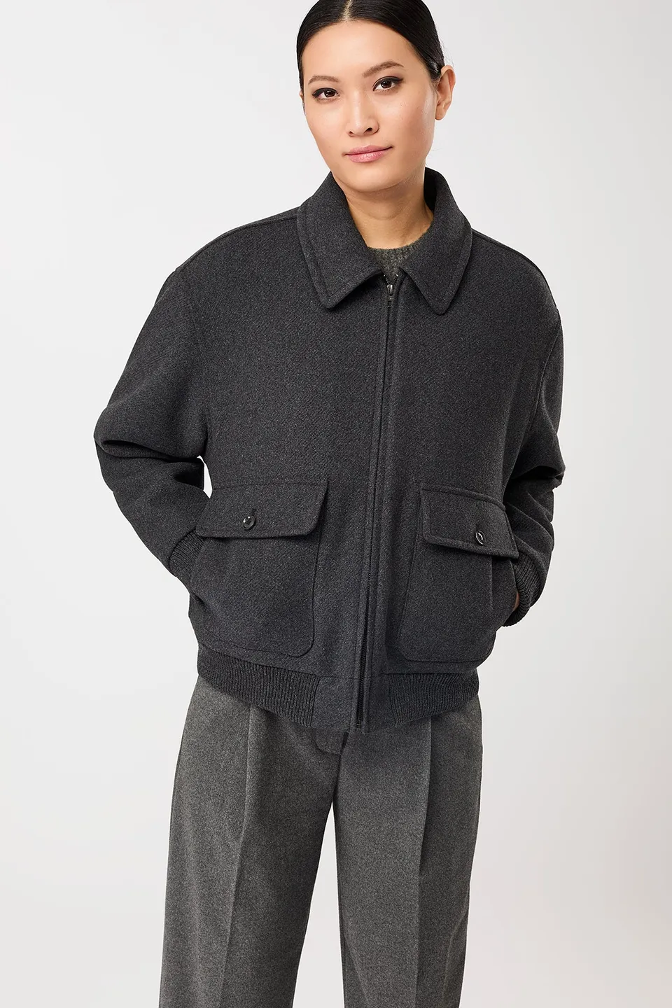 langerchen-blouson-style-bomberjacke-aus-recycelter-wolle-anthra image 1