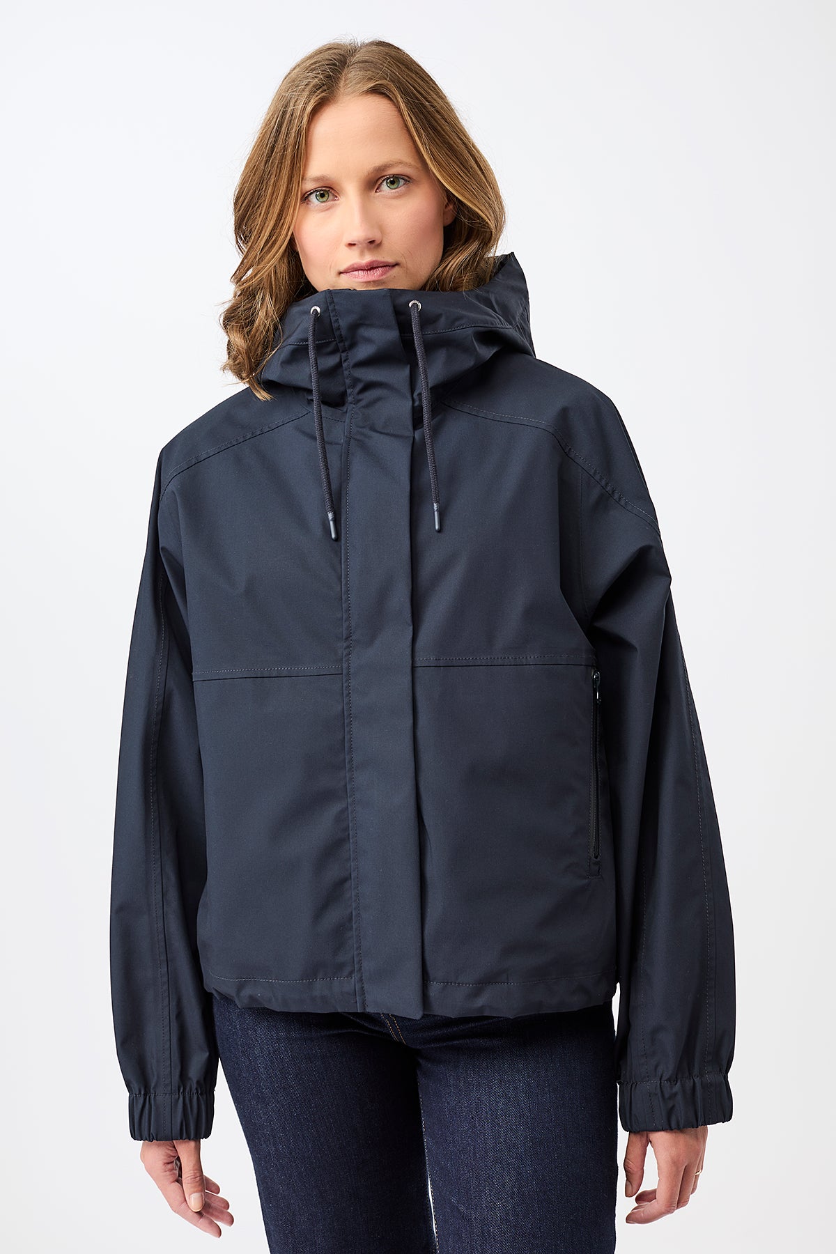 langerchen-kurze-regenjacke-mit-rei-verschlusstasche-navy image 1
