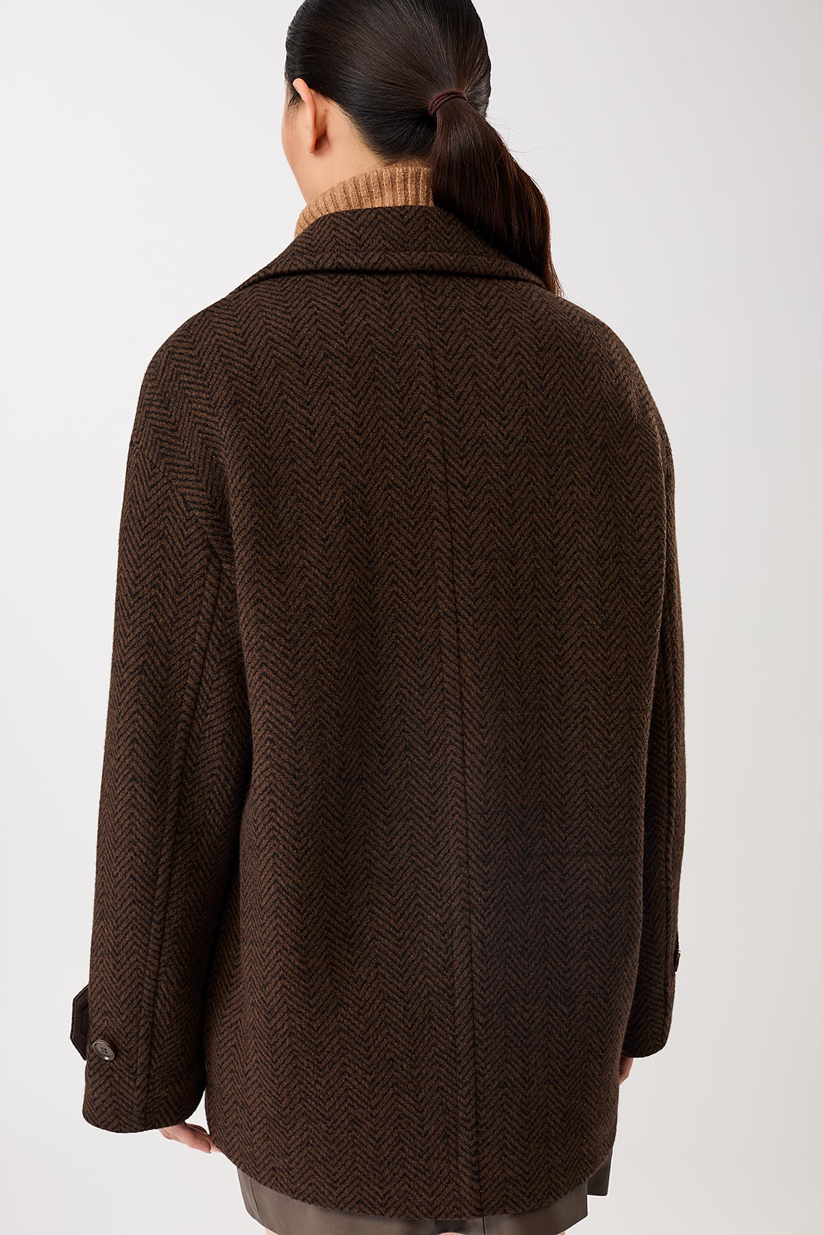langerchen-caban-jacke-herringbone-coffee-black-fischgrat image 4