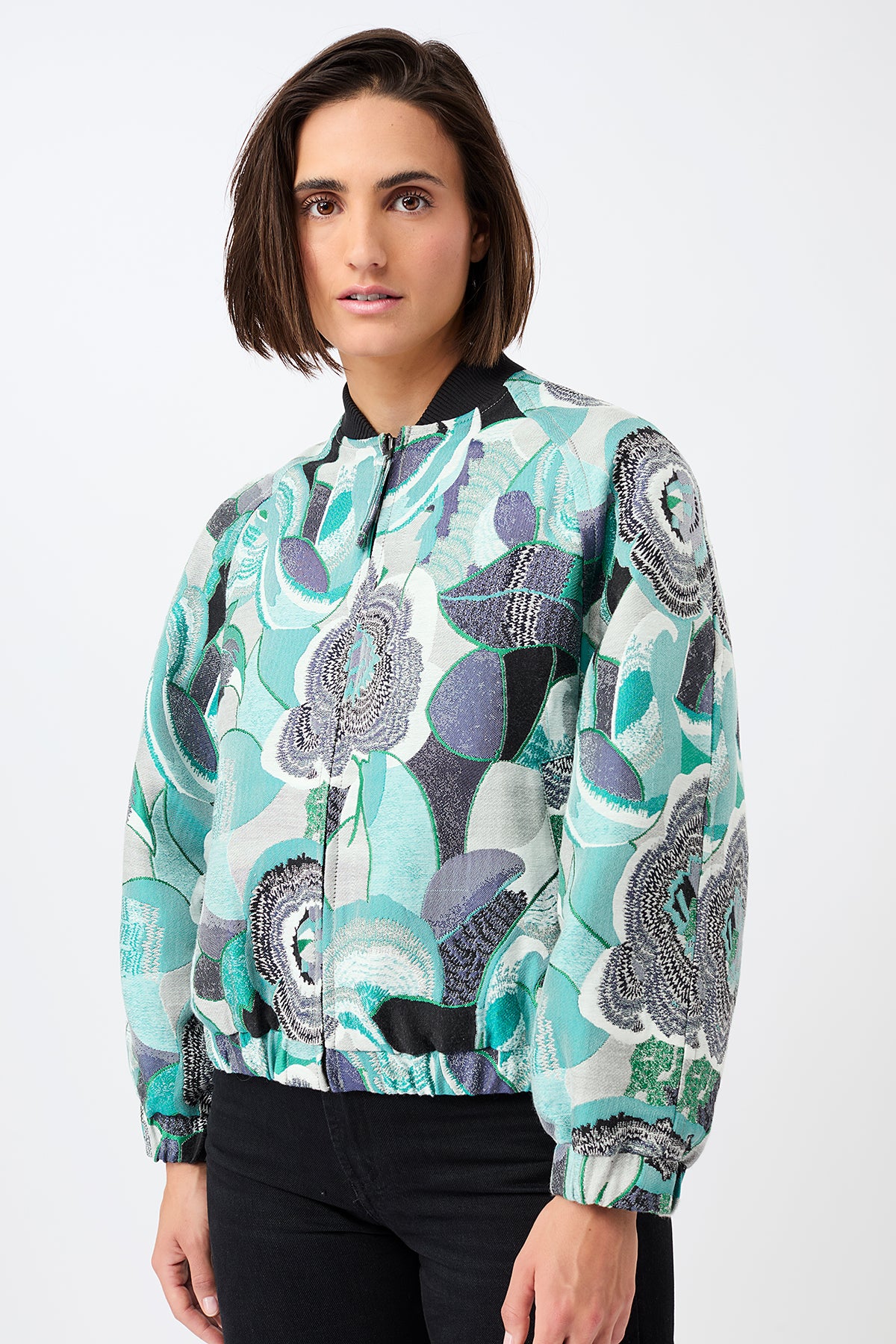 langerchen-bomberjacke-original-jacquard-blouson-damen image 2