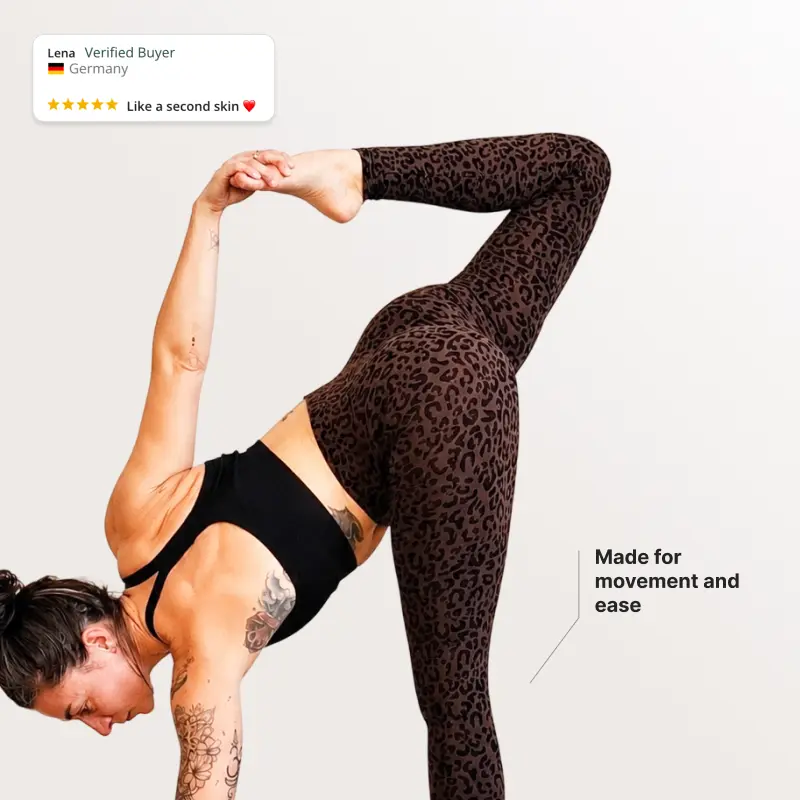 or-basics-all-day-animal-print-leggings-chocolate-bio-damen-leggings image 8
