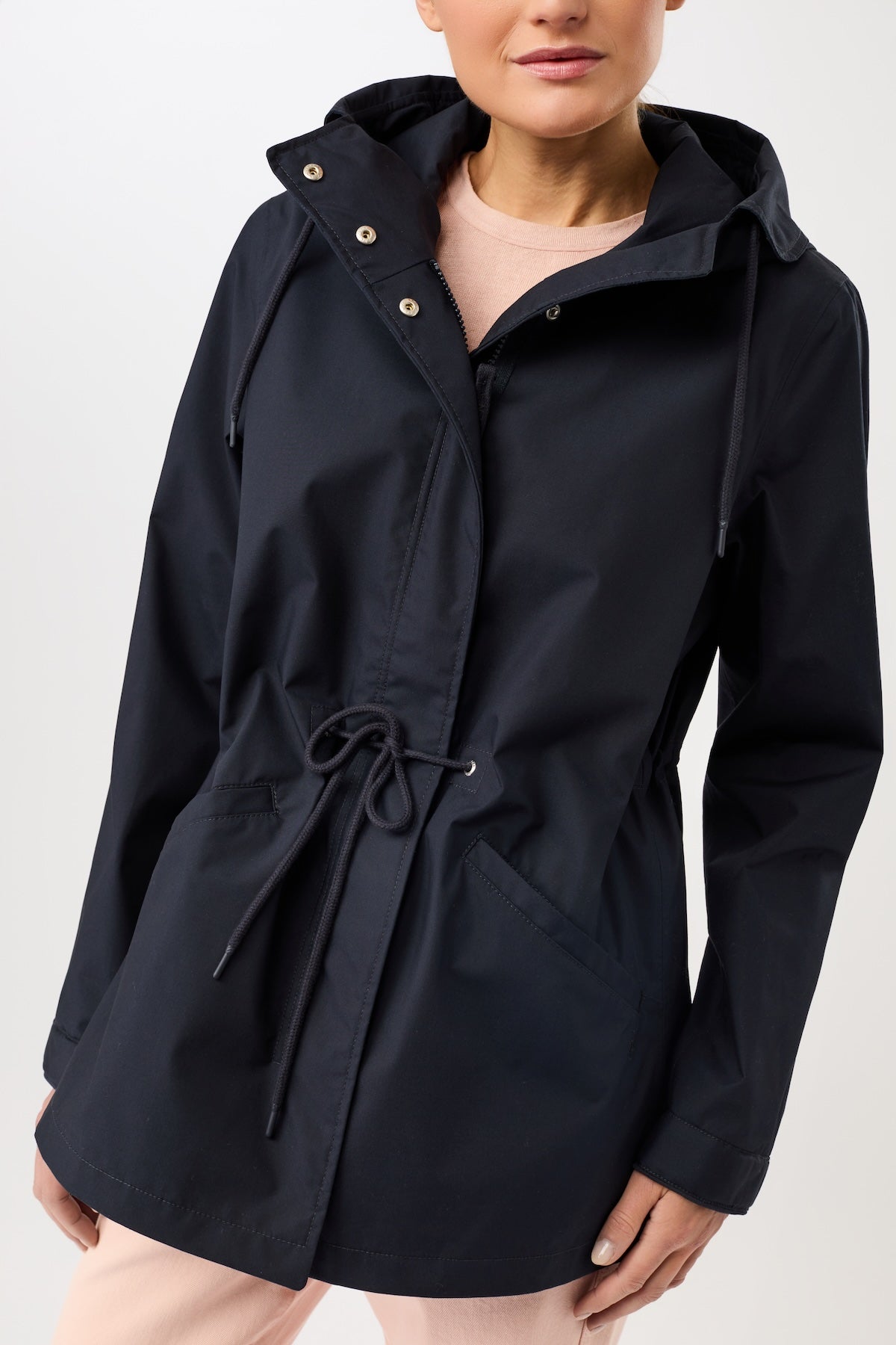 langerchen-kurzer-regenparka-aus-bio-baumwolle-navy image 1