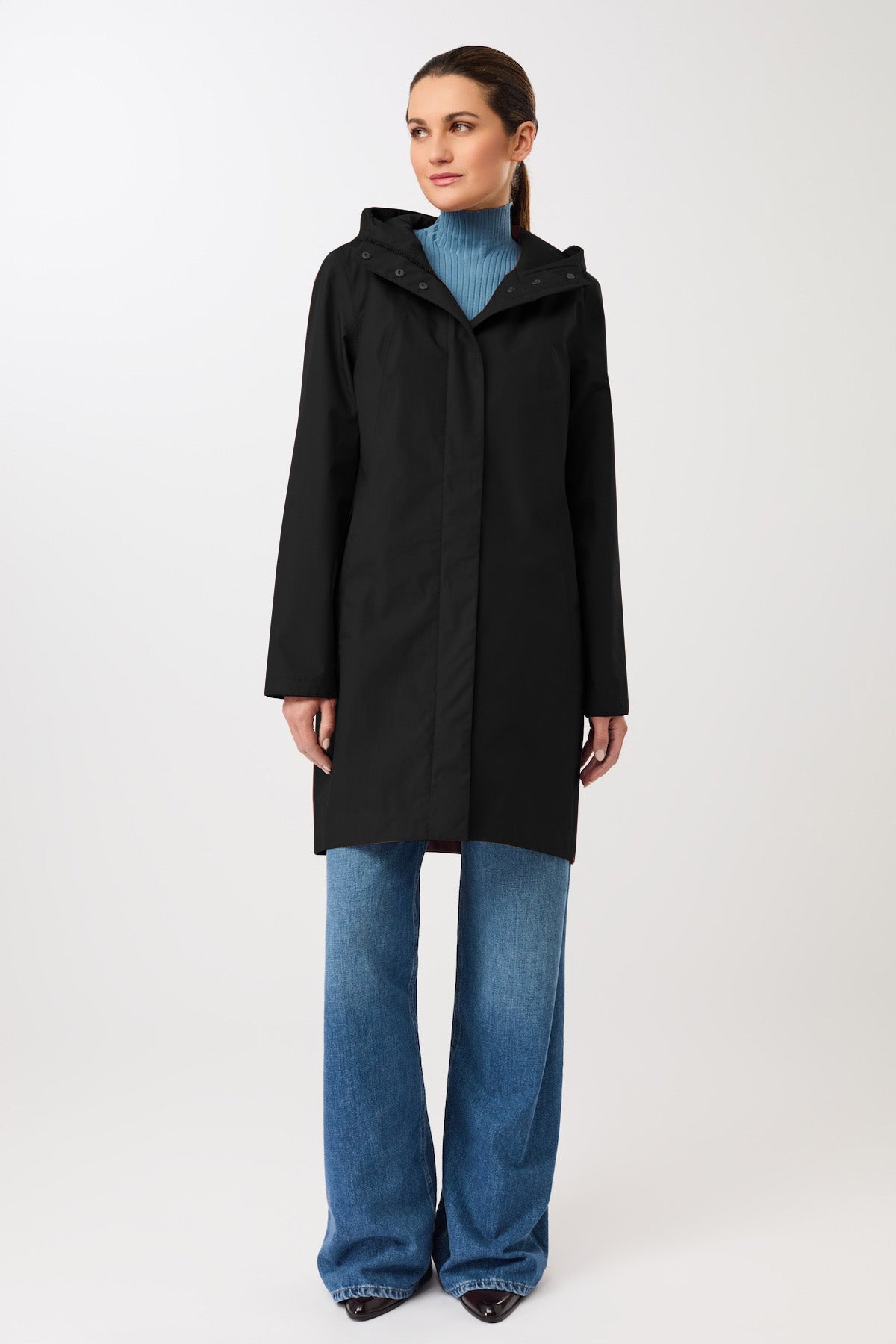 langerchen-schmaler-regenparka-black image 1