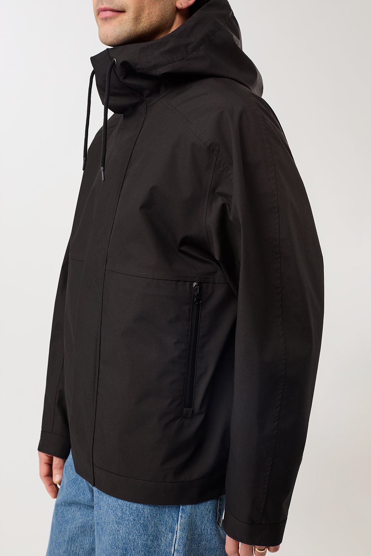 langerchen-kapuzenjacke-mit-verdeckter-knopfleiste-black-cs09 image 2