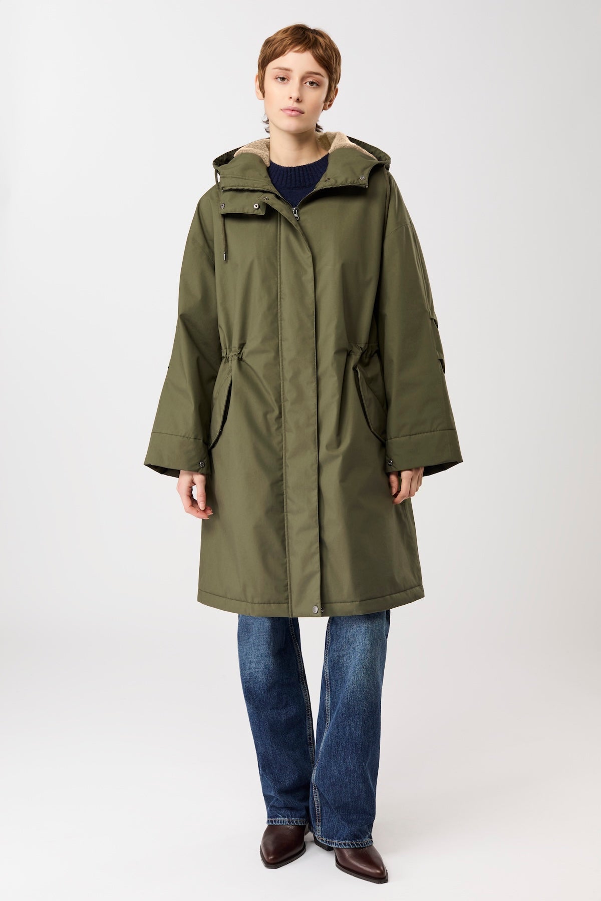 langerchen-langer-parka-leicht-wattiert-in-olive image 4