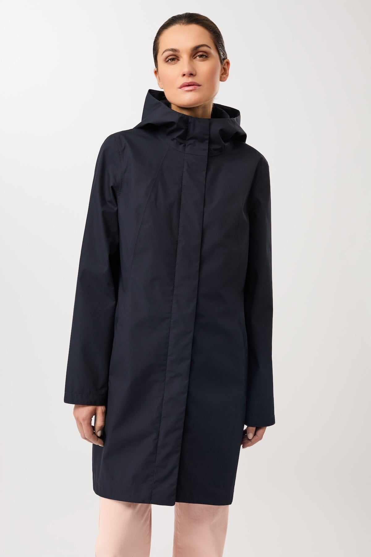 langerchen-schmaler-regenparka-mit-verdecktem-reissverschluss-navy image 1