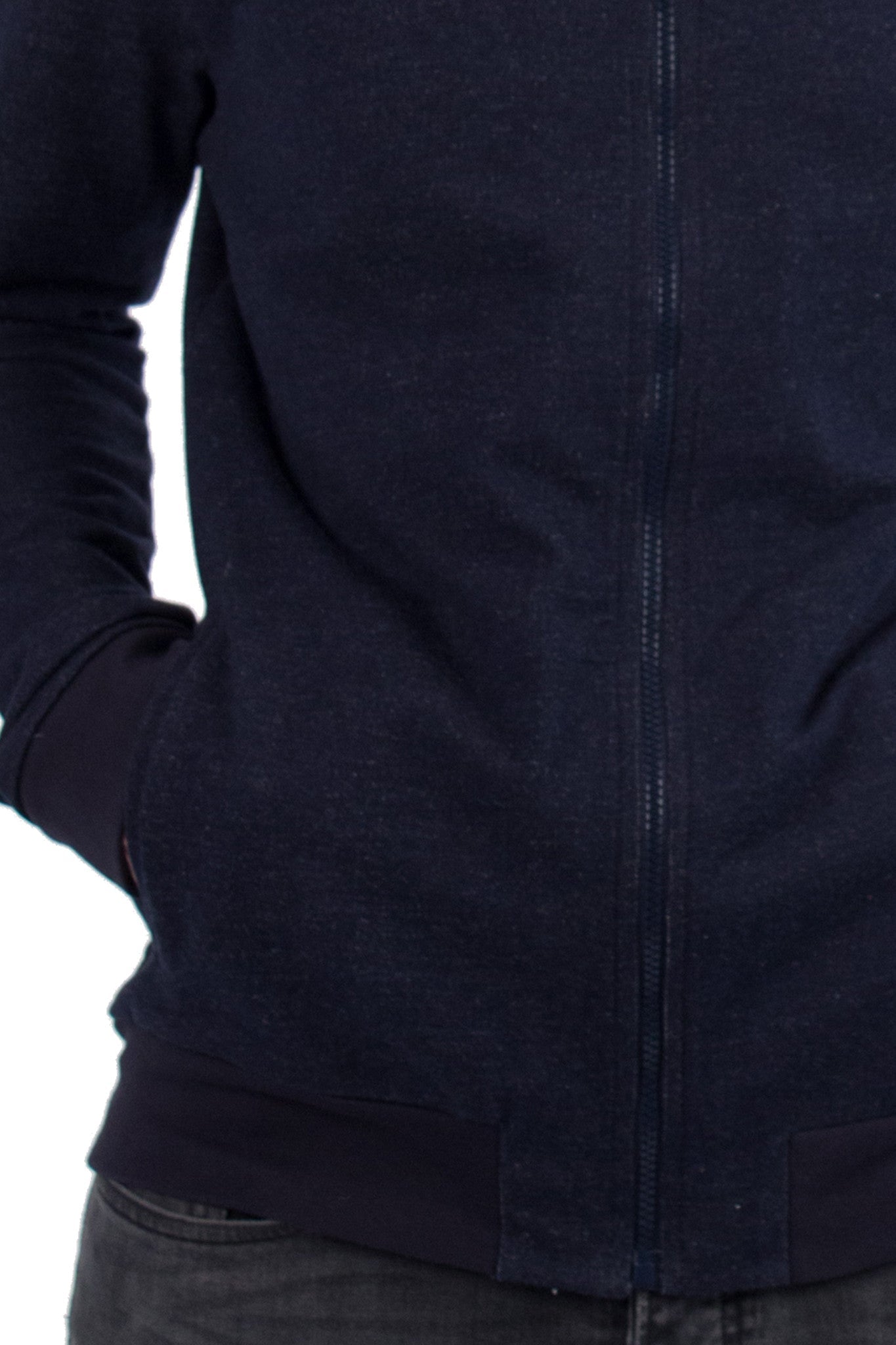 kml-collection-magnus-ls-zip-sweatjacke-navy-mel-biobaumwolle image 4