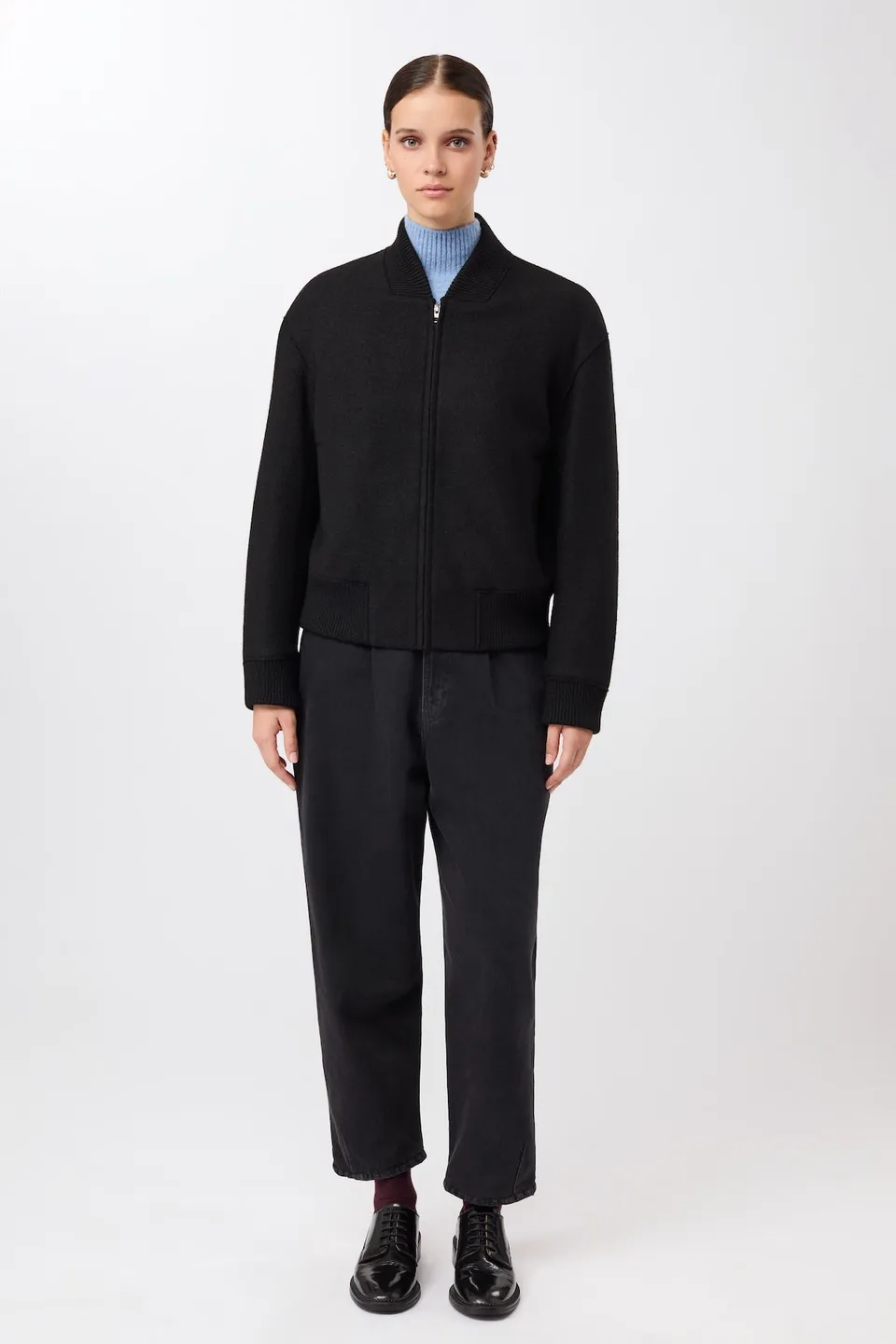 langerchen-90er-bomber-style-mit-rippe-bw21-bomberjacke-in-black image 1