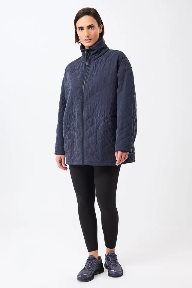 langerchen-gesteppte-jacke-aus-tencel-mit-stehkragen-navy image 1