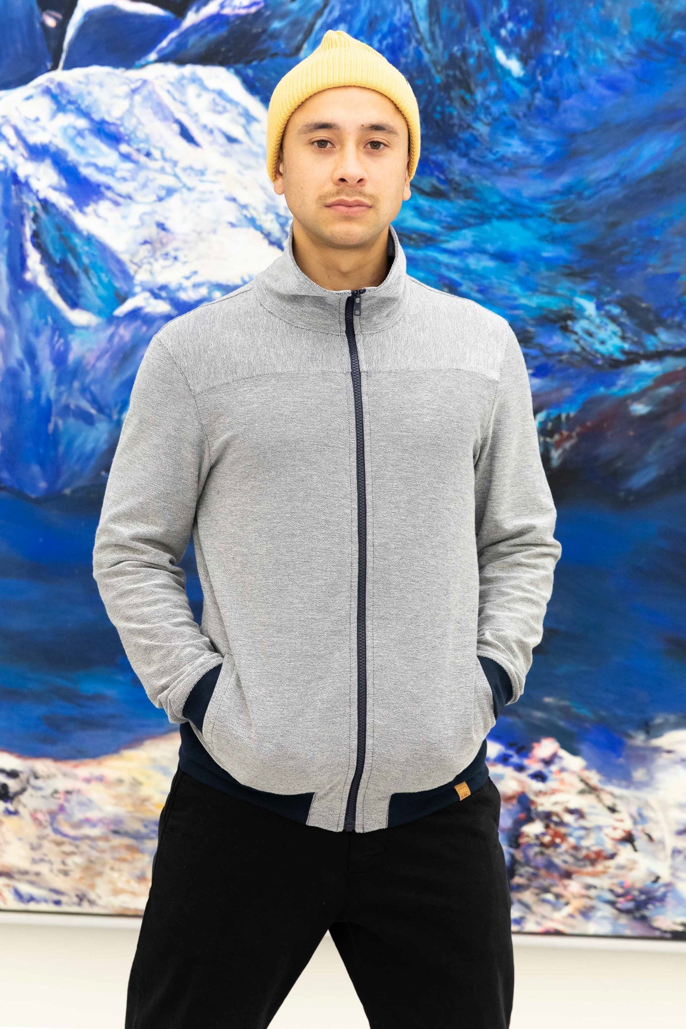 kml-collection-sungam-ls-zip-sweatjacke-grey-mel-biobaumwolle image 1