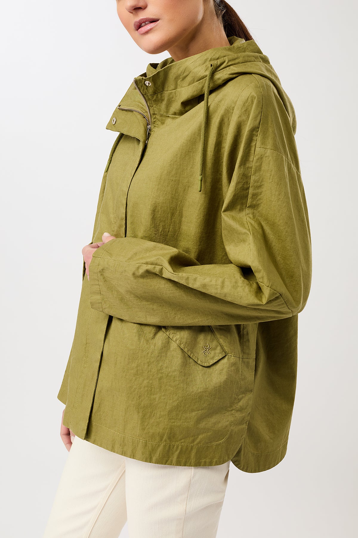 langerchen-outdoorjacke-aus-beschichtetem-leinen-green-olive image 5