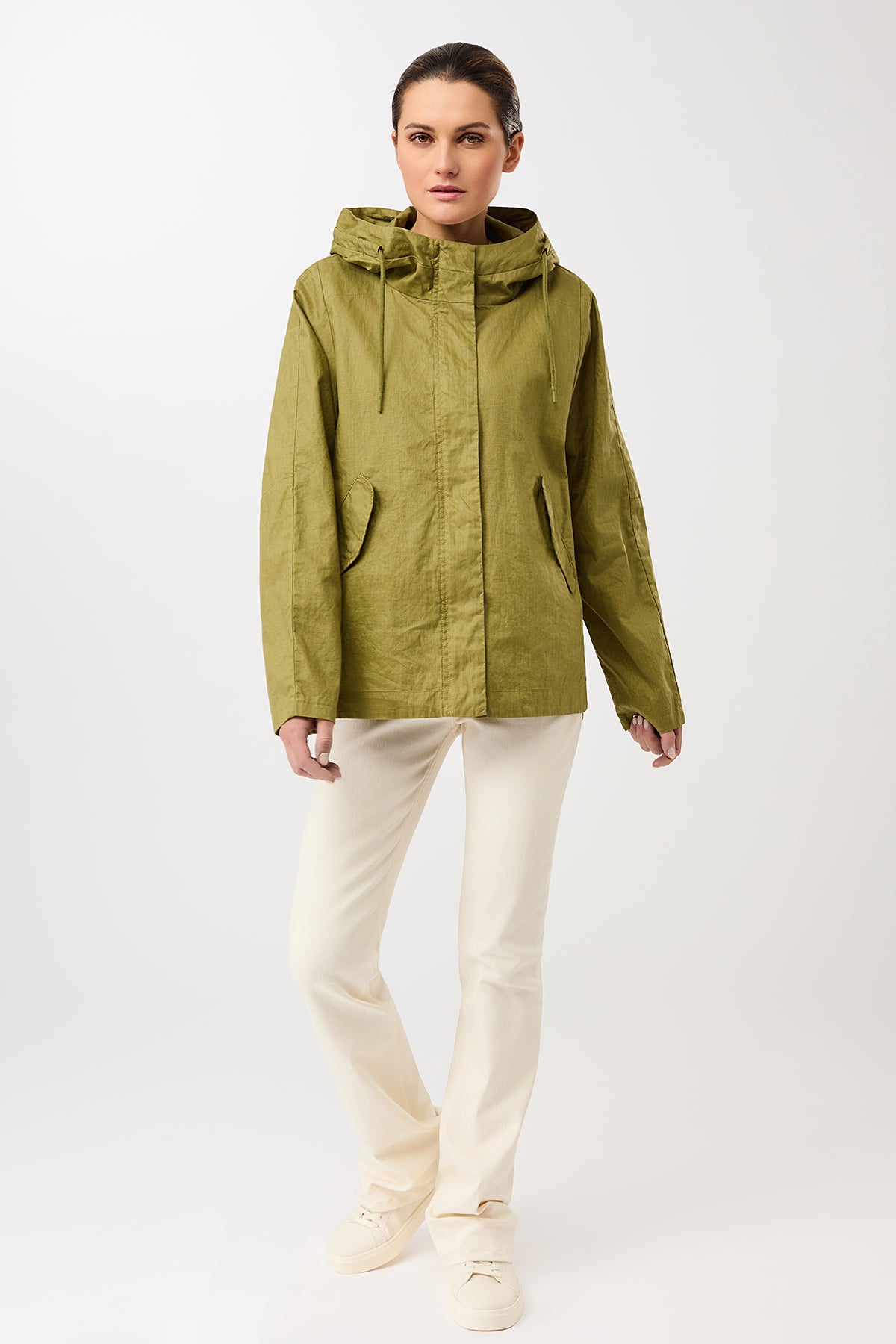 langerchen-outdoorjacke-aus-beschichtetem-leinen-green-olive image 3