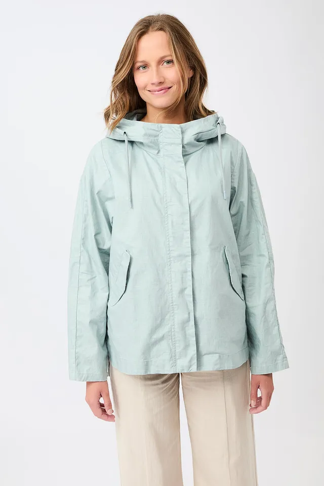 langerchen-flow-outdoorjacke-aus-beschichtetem-leinen-kurze-jacke image 1