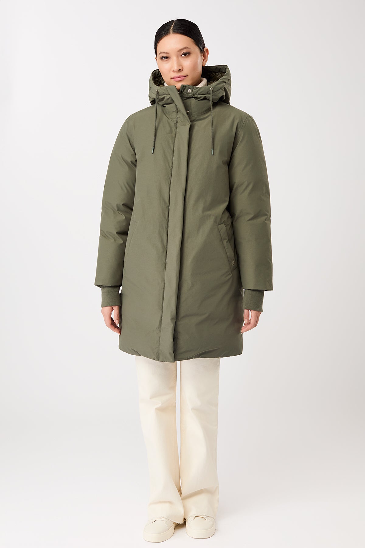 langerchen-lange-jacke-mit-kapuze-und-eco-daune-sencha-cotton-nylon image 1
