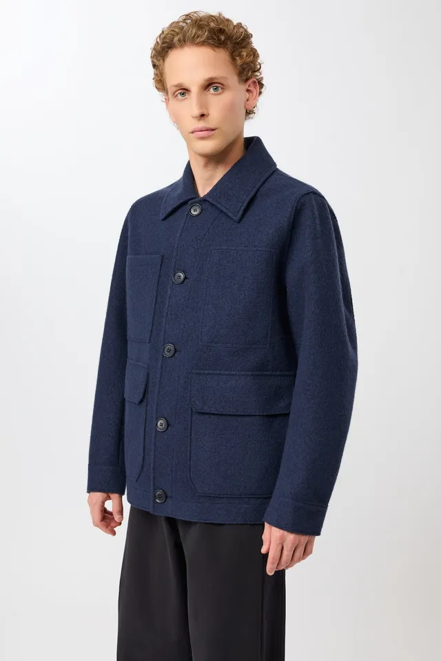langerchen-field-jacket-aus-techno-felt-steel-blue-kurze-jacke image 1