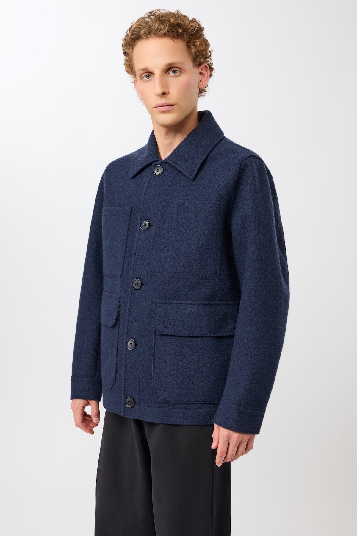 langerchen-field-jacket-aus-techno-felt-steel-blue-kurze-jacke image 1