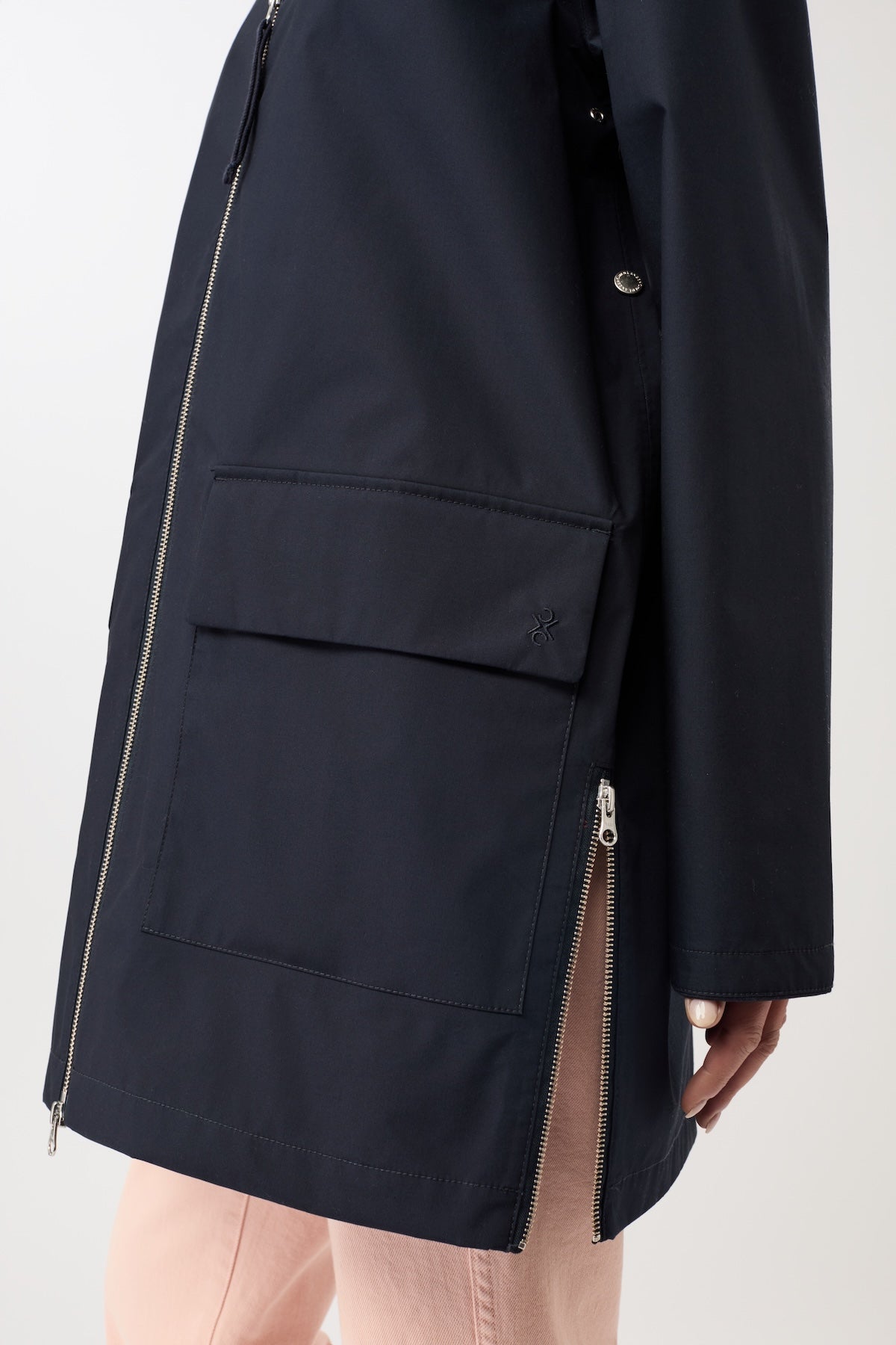 langerchen-bestseller-regenjacke-aus-bio-baumwolle-navy-kurze-jacke-mit-membrane image 3