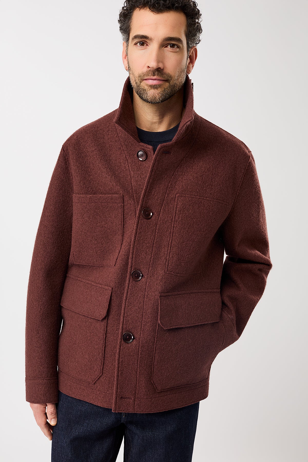 langerchen-field-jacket-aus-techno-felt-kurze-jacke-burgundy image 6