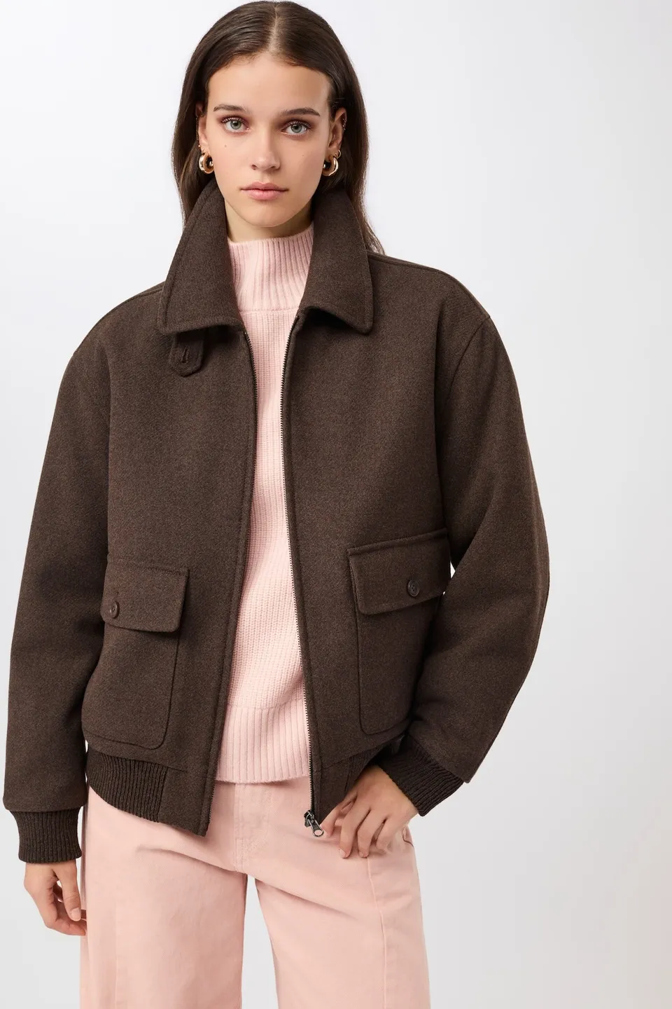 langerchen-blouson-style-aus-recycelter-wolle-coffee image 1