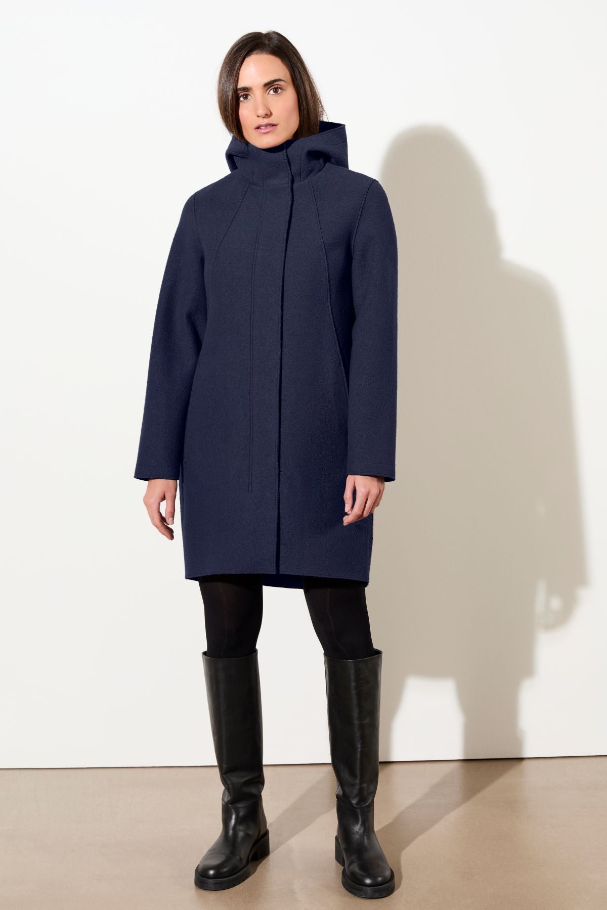 langerchen-parka-tailliert-aus-walk-mit-membran-steel-blue image 1