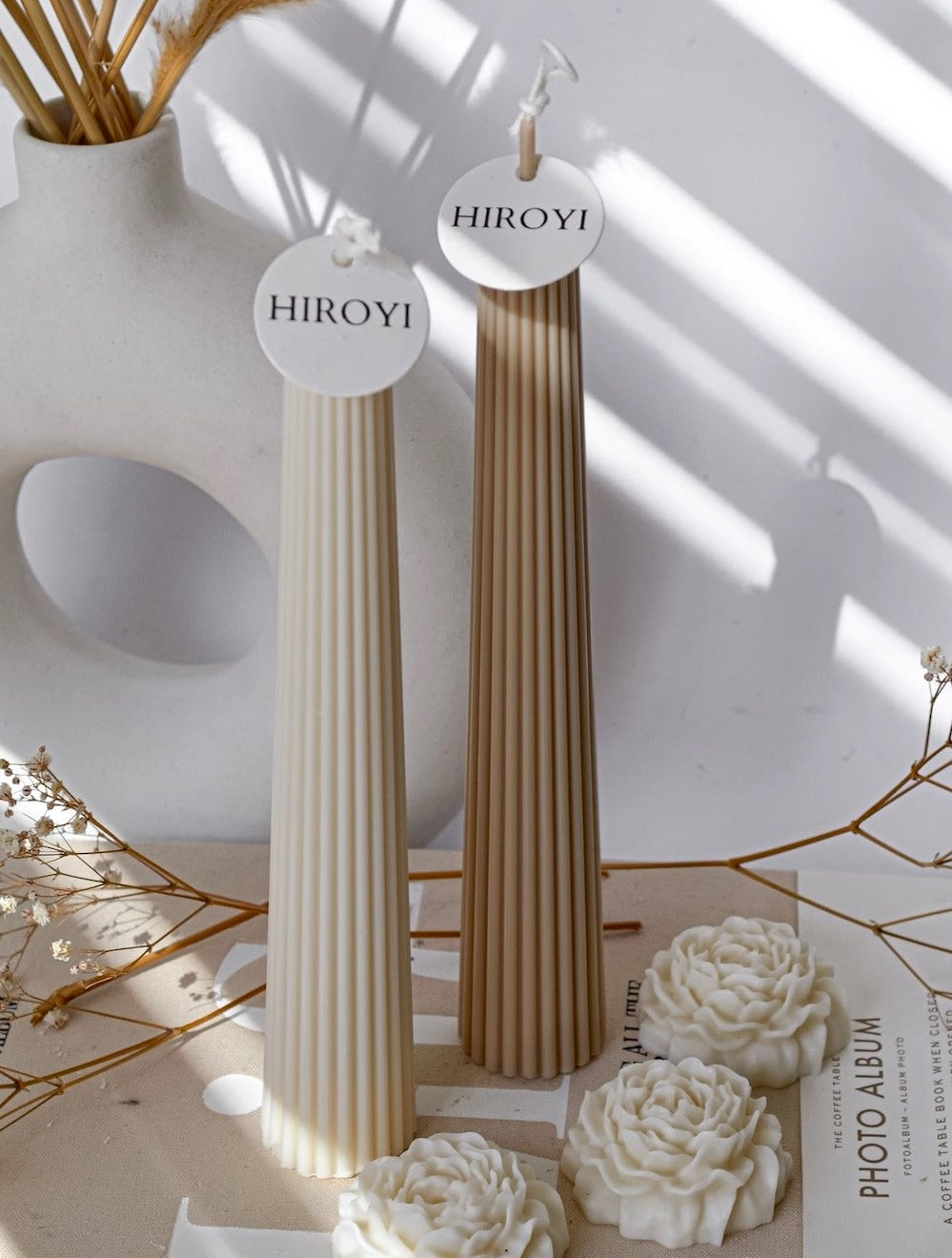 hiroyi-decor-gerippte-stabkerze-aus-sojawachs-wabi-sabi-deko-kerze image 2
