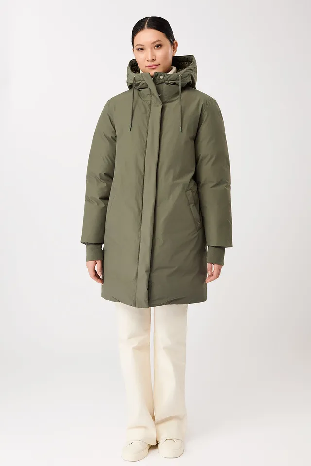langerchen-lange-jacke-mit-kapuze-und-eco-daune-sencha-cotton-nylon image 1