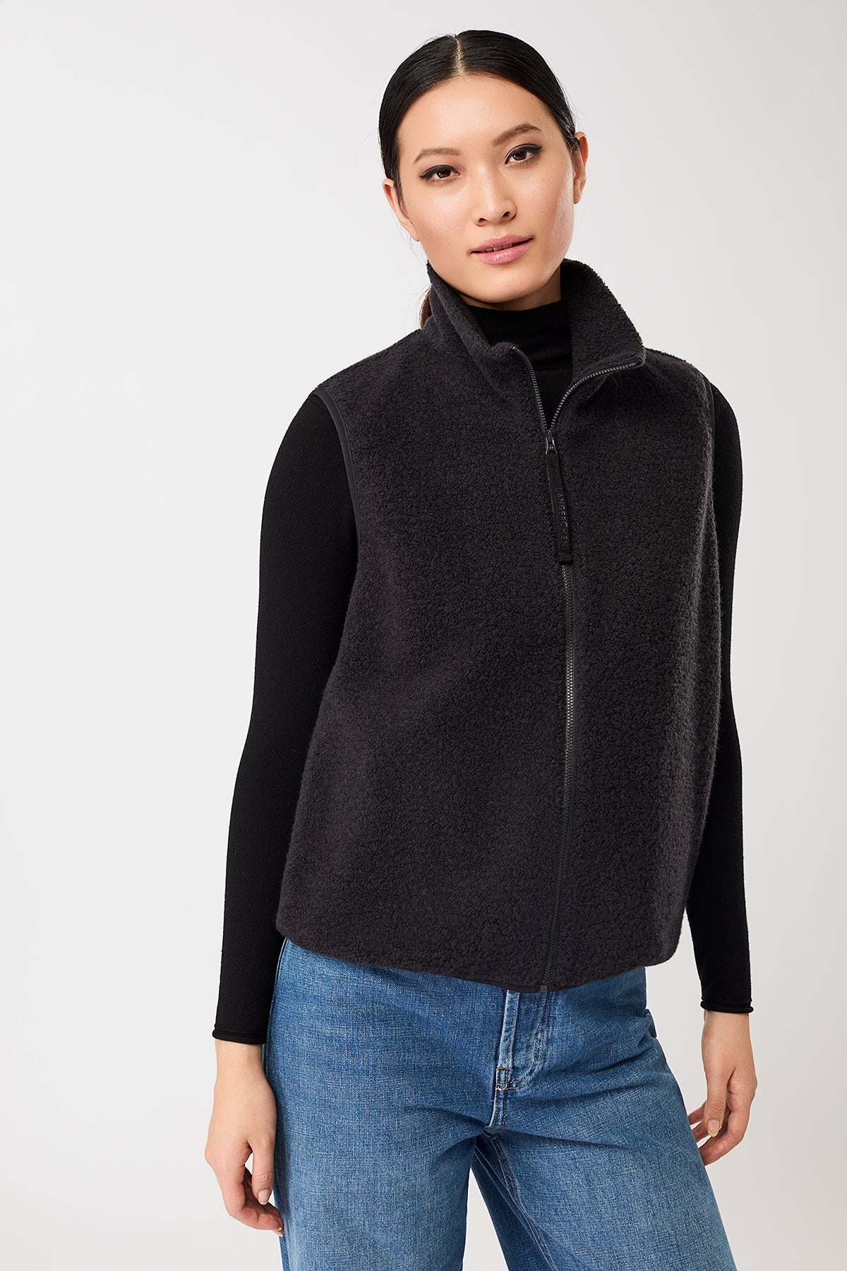 langerchen-weste-mit-stehkragen-aus-woll-fleece-storm-schwarz-grau image 1
