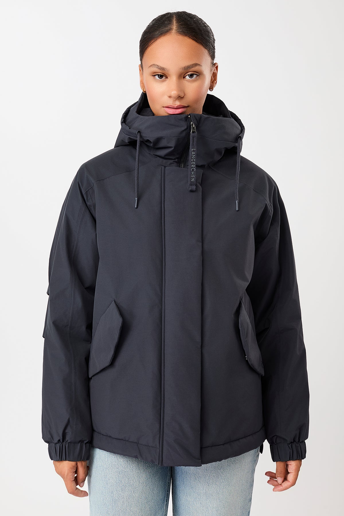 langerchen-wattierter-kurzparka-in-lockerem-volumen-navy image 1