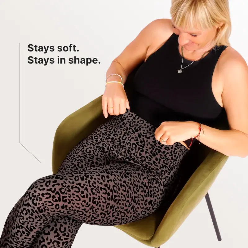 or-basics-all-day-animal-print-leggings-chocolate-bio-damen-leggings image 2