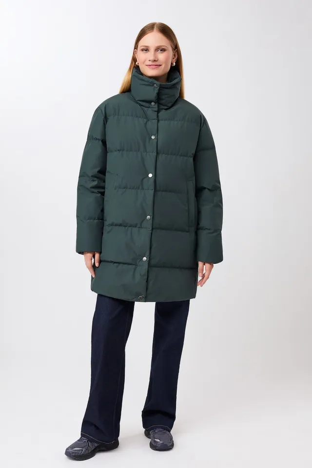 langerchen-jacke-mit-stehkragen-aus-eco-daune-cn08-kurzjacke-in-fir-gr-n image 1