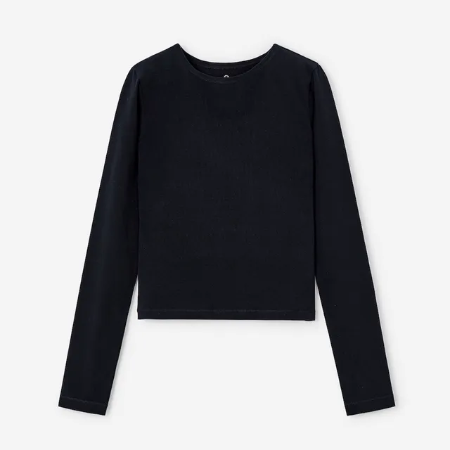 or-basics-snug-longsleeve-bio-baumwolle-schwarz image 1