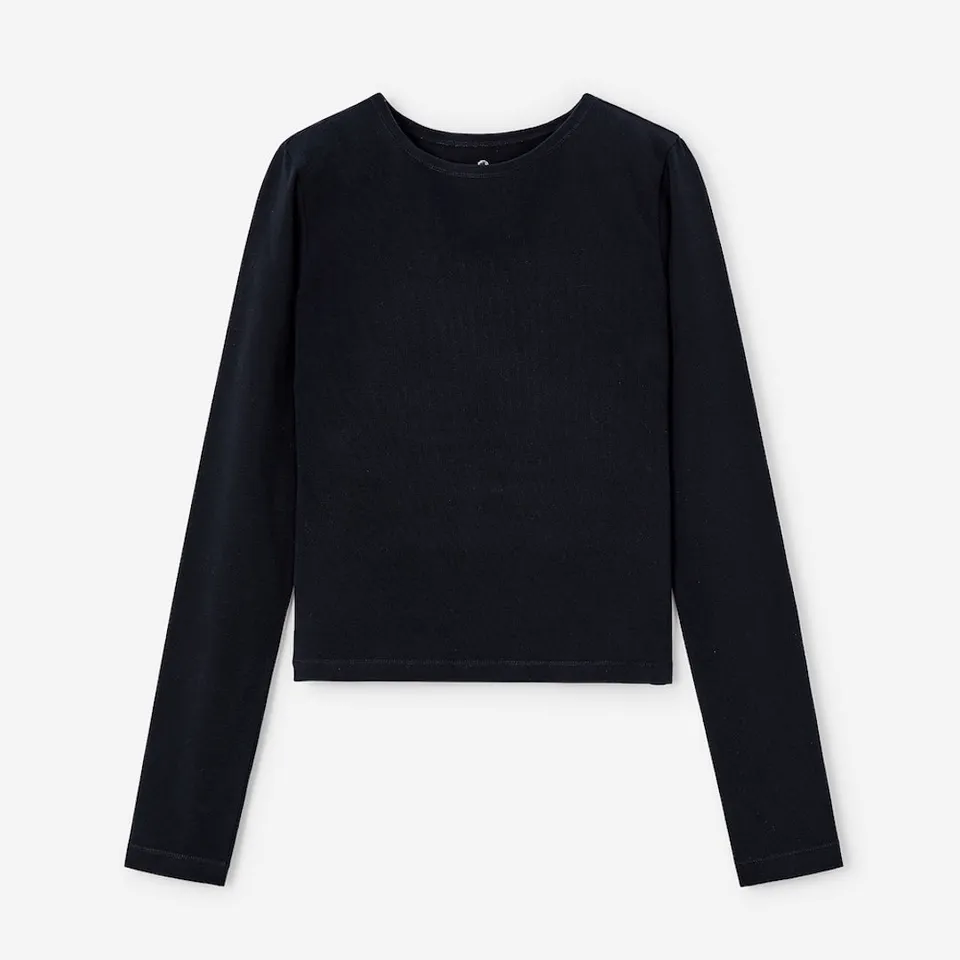 or-basics-snug-longsleeve-bio-baumwolle-schwarz image 1