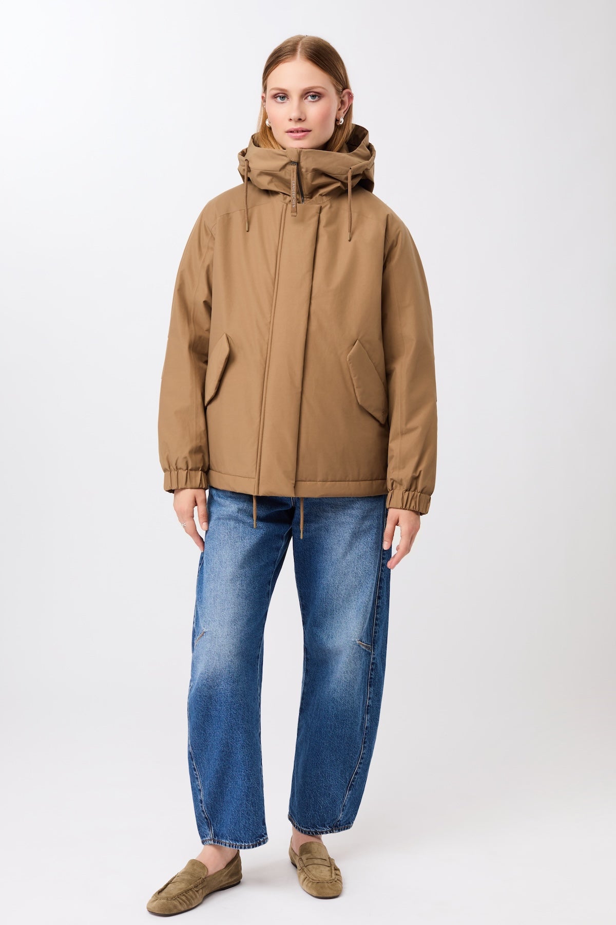 langerchen-wattierter-kurzparka-in-lockerem-volumen-oak image 1