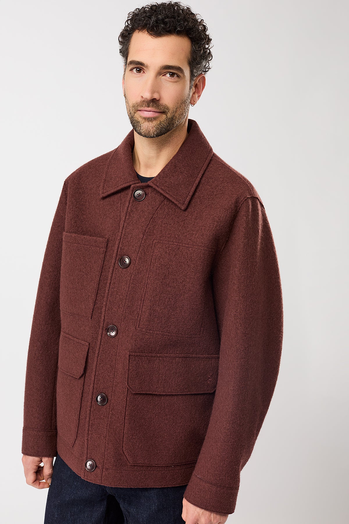 langerchen-field-jacket-aus-techno-felt-kurze-jacke-burgundy image 2