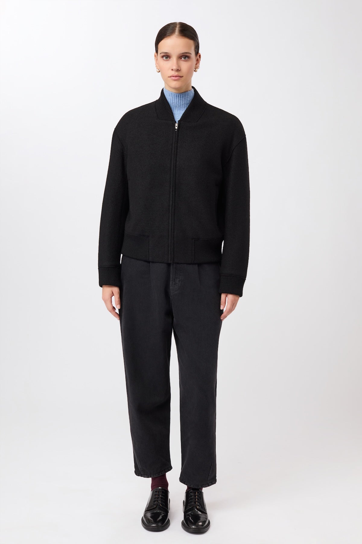 langerchen-90er-bomber-style-mit-rippe-bw21-bomberjacke-in-black image 1