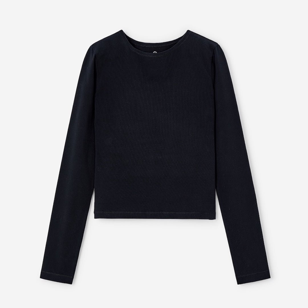 or-basics-snug-longsleeve-bio-baumwolle-schwarz image 1