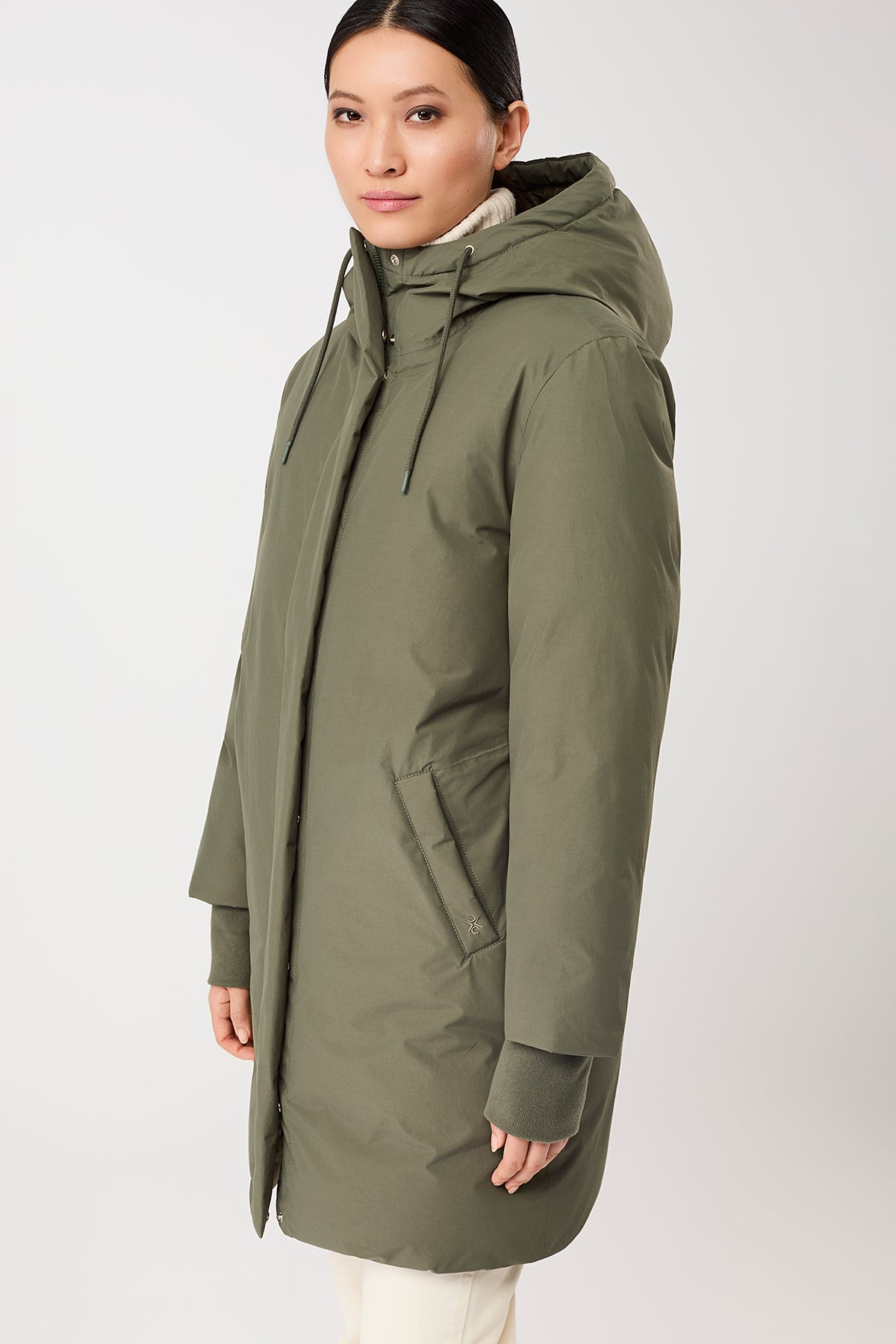 langerchen-lange-jacke-mit-kapuze-und-eco-daune-sencha-cotton-nylon image 2