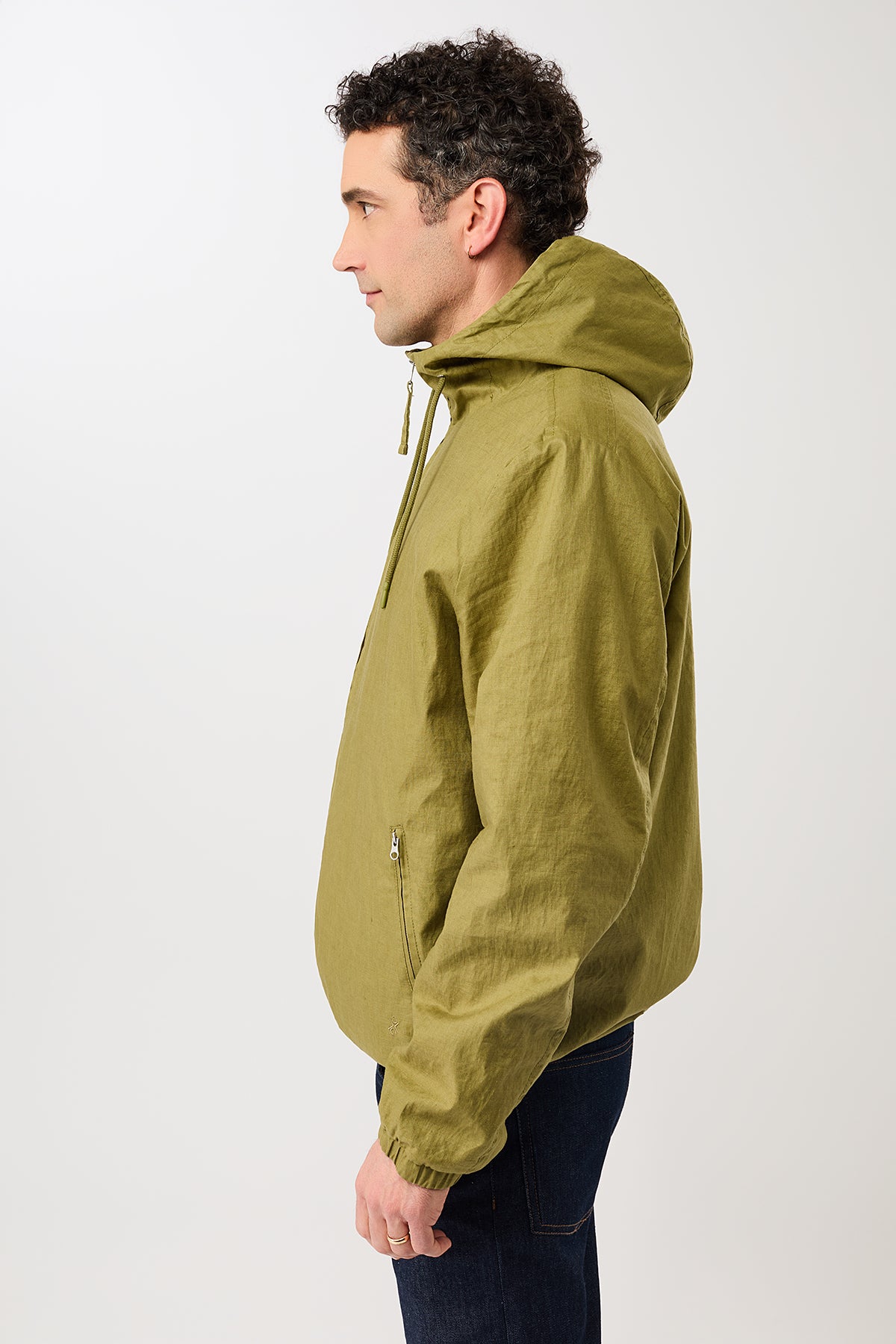 langerchen-kurze-regenjacke-aus-beschichtetem-leinen-green-olive image 3