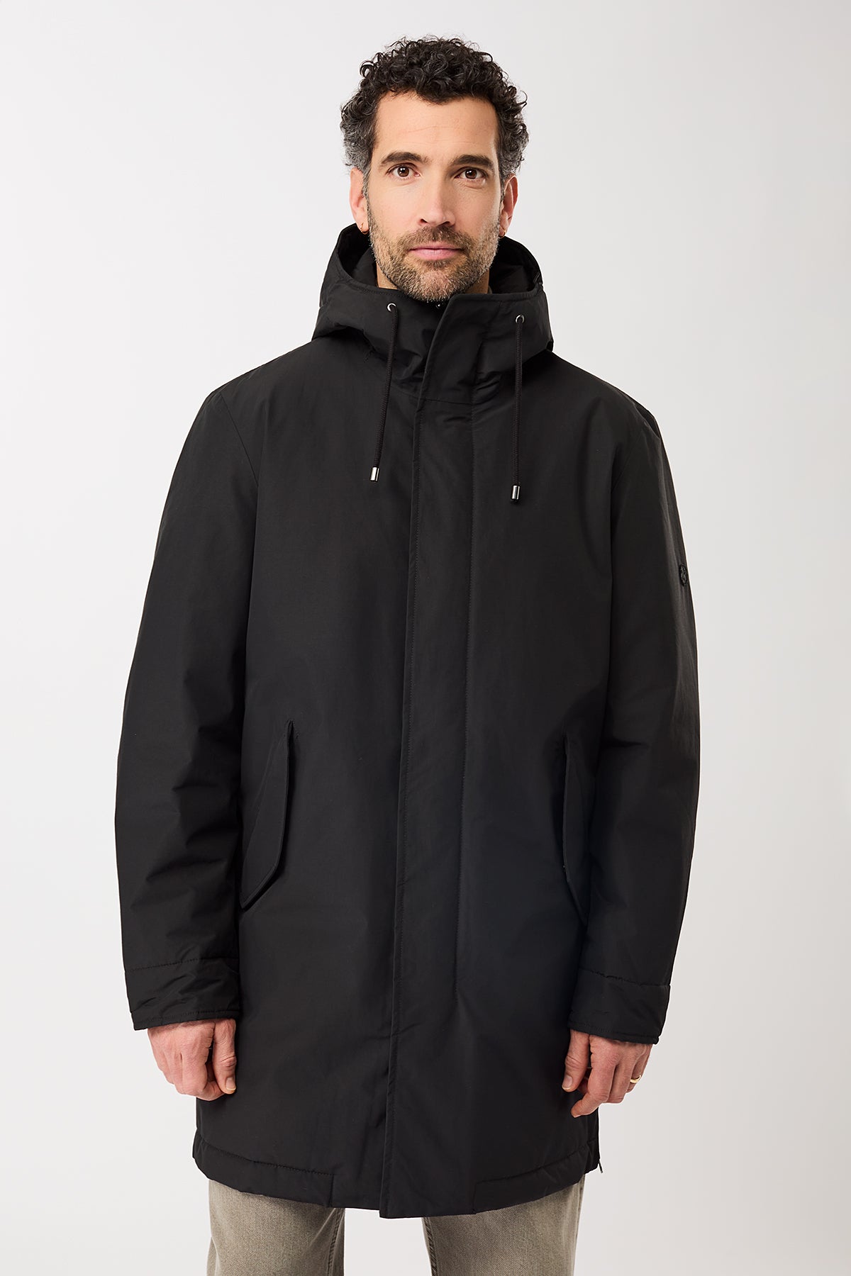 langerchen-langer-parka-black-wattiert-mit-funktion-cotton-nylon image 1