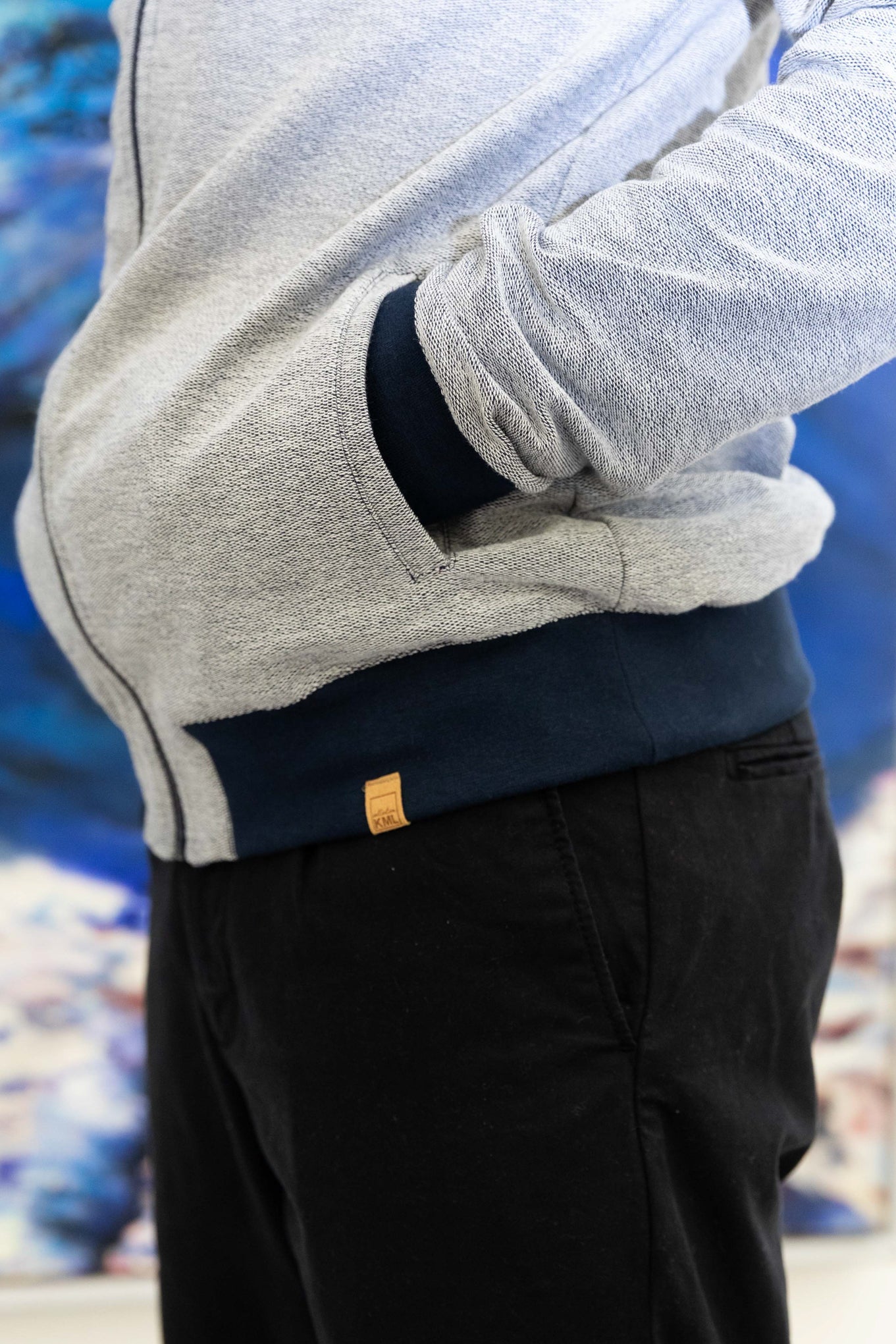 kml-collection-sungam-ls-zip-sweatjacke-grey-mel-biobaumwolle image 2