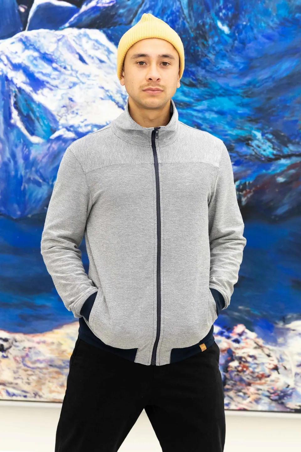 kml-collection-sungam-ls-zip-sweatjacke-grey-mel-biobaumwolle image 1