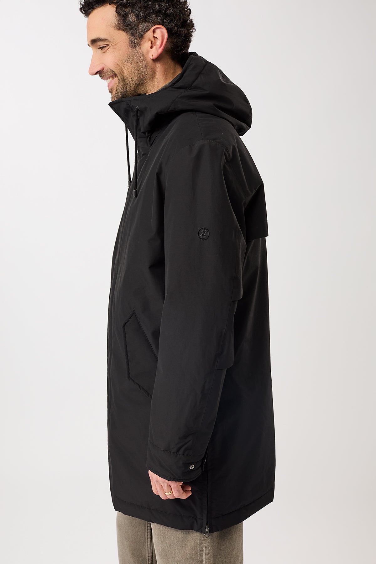 langerchen-langer-parka-black-wattiert-mit-funktion-cotton-nylon image 2