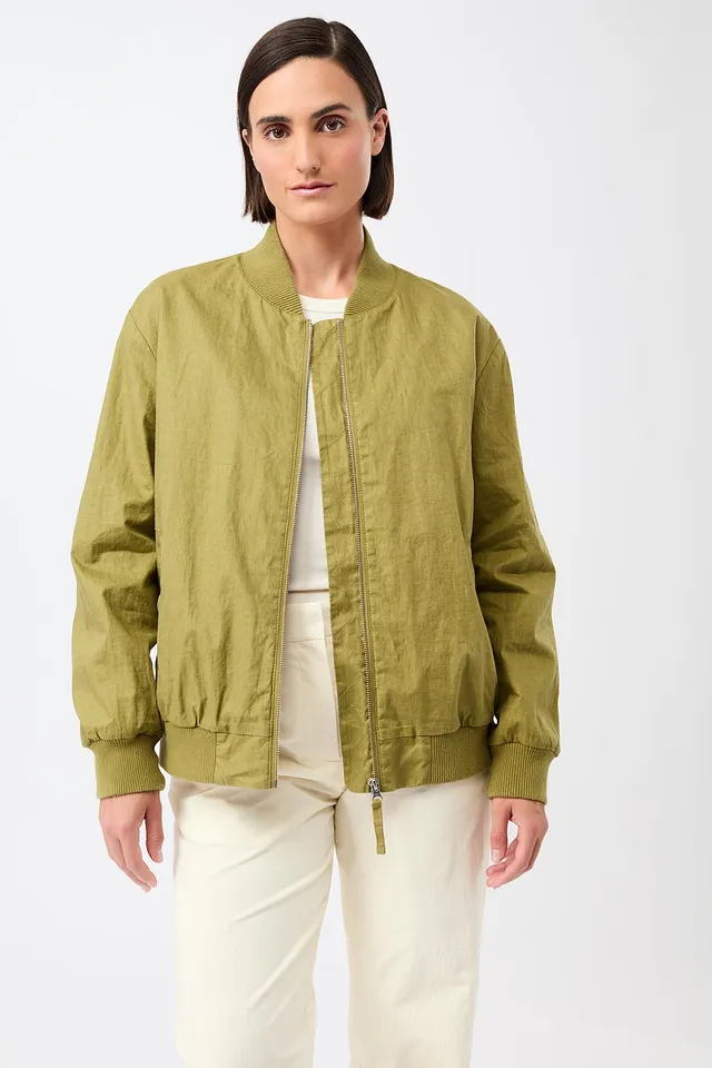 langerchen-bomberjacke-mit-seitlichen-rei-verschl-ssen-green-olive image 1