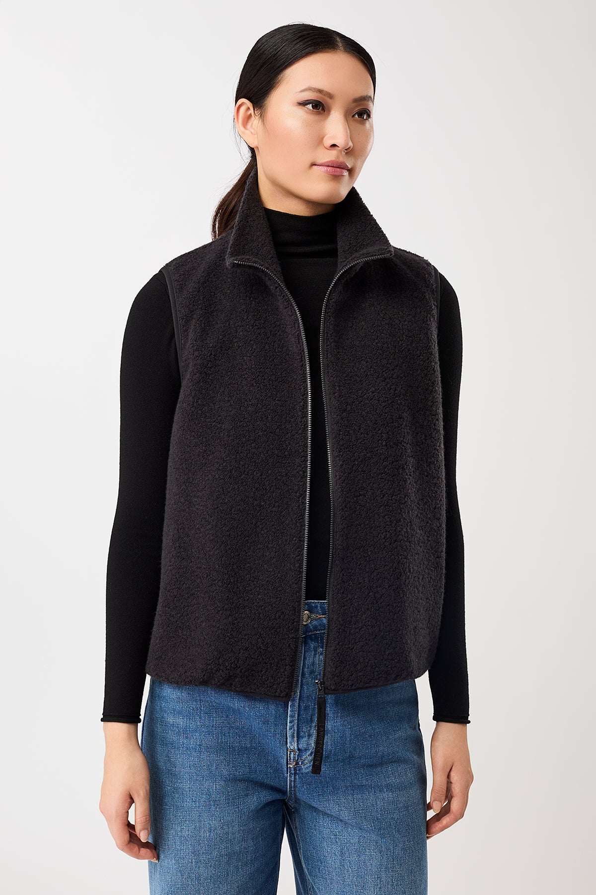 langerchen-weste-mit-stehkragen-aus-woll-fleece-storm-schwarz-grau image 2