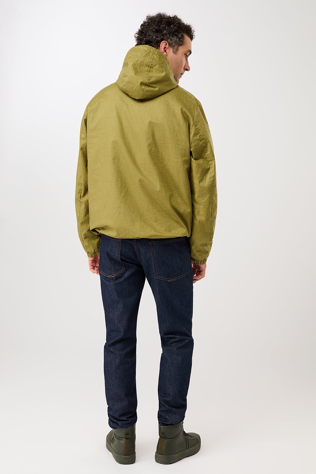 langerchen-kurze-regenjacke-aus-beschichtetem-leinen-green-olive image 5